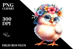 Happy Baby Chicken Posing PNG Product Image 2