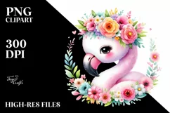 Cartoon-Style Flamingo Flower Crown Product Image 3