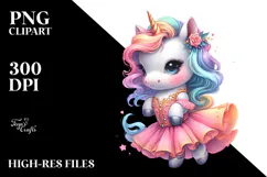 Elegant Baby Unicorn PNG Product Image 2