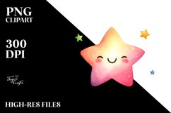 Simple Smiling Star Sublimation PNG Product Image 2