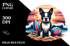 Boston Terrier Sand Sunset Product Image 2
