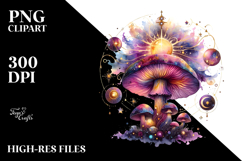 Magical Celestial Mushroom Tarot PNG Product Image 2