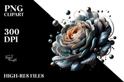 Glossy Ranunculus Abstract PNG Product Image 2