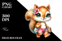 Energetic Baby Squirrel, Cute PNG Product Image 2