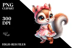 Cute Baby Squirrel with Big Eyes PNG Product Image 2