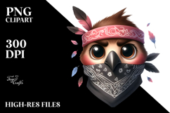 Whimsical Bird with Bandana PNG Product Image 2