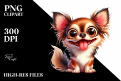 Colorful Crazy Looking Chihuahua Clipart Product Image 3