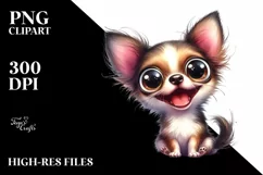 Colorful Crazy Looking Chihuahua Clipart Product Image 1