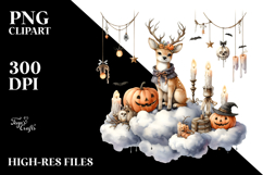 Autumn Deer with Candles Clipart Product Image 2