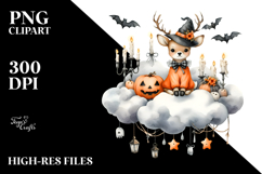 Autumn Deer with Candles Clipart Product Image 2
