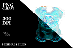Cute Happy Baby Bulldog with Big Eyes PNG Product Image 2