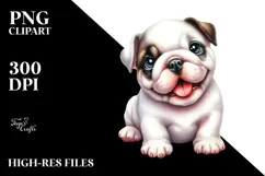 Happy Baby Bulldog PNG Product Image 2
