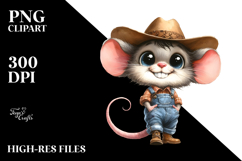 Mouse Cowboy Boots Clipart Product Image 2