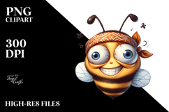 Whimsical Bee with Bandana PNG Product Image 2