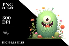 Funny Monster Digital Painting PNG Product Image 2