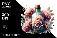 Abstract Bottle Chrysanthemum | Clipart Product Image 2