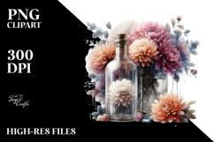 Abstract Bottle Chrysanthemum | Clipart Product Image 2