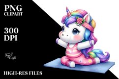 Baby Unicorn Yoga Instructor | Clipart Product Image 1