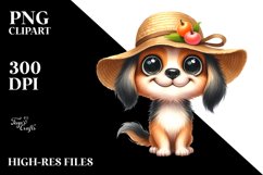 Watercolor Dog Contempt Sun Hat Clipart Product Image 3