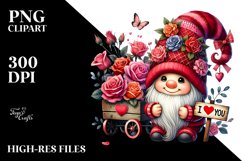Valentines Gnome Detailed Victory Sign PNG Product Image 2