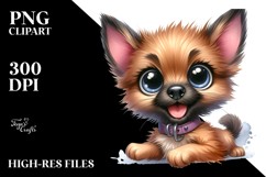 Watercolor Baby Cartoon Malinois, Transparent PNG Product Image 2