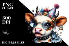 Punk Baby Cow with Party Hat Product Image 2