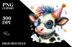 Punk Baby Cow with Party Hat Product Image 2