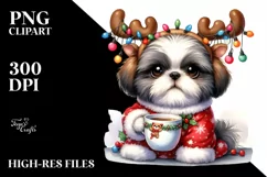 Expressive Baby Shih Tzu, Vibrant PNG Product Image 1