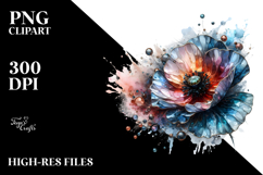 Shiny Poppy Splash Clipart Product Image 2