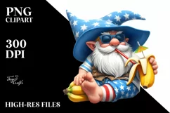 Digital Painting of Beach Gnome | Clipart Product Image 3