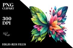 Vibrant Butterfly with Flowers PNG Product Image 3