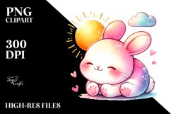 Sleeping Bunny Sun PNG Product Image 2