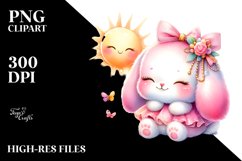 Sleeping Bunny Sun PNG Product Image 2