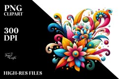 Colorful Vibrant Moon|Sublimation | Clipart Product Image 3