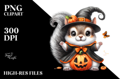 Funny Baby Squirrel Halloween Clipart Product Image 2