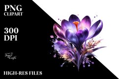 Shiny Crocus Made of Shiny Material | Clipart Product Image 3