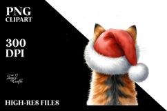 Watercolor Cat with Santa Hat Product Image 2