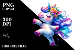 Funny Unicorn in Style PNG Product Image 2