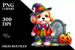 Cute Baby Dog Halloween | Sublimation | Clipart Product Image 1