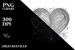 Lineart Heart, Summer PNG Product Image 2