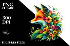 Vibrant Fox with Flowers, 20 oz Tumbler Product Image 2