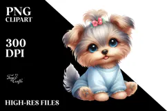 Baby Yorkipoo Cartoon, PNG Product Image 2