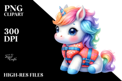 Pastel Baby Unicorn Life Vest | Sublimation | Clipart Product Image 2