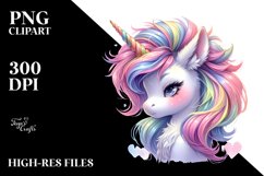 Cute Baby Unicorn with Cool Haircut Product Image 1