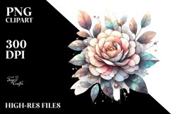 Camellia Stained | Sublimation | Clipart Product Image 1