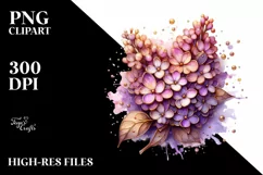 Wooden Stained Lilac Watercolor Splash Product Image 3