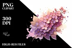 Wooden Stained Lilac Watercolor Splash Product Image 3