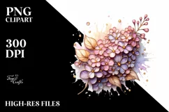 Wooden Stained Lilac Watercolor Splash Product Image 1