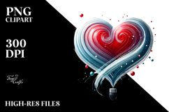 Paint Brush Style Heart Made of , Summer PNG Product Image 2
