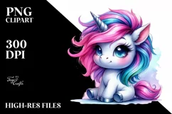 Cute Baby Unicorn PNG Product Image 3